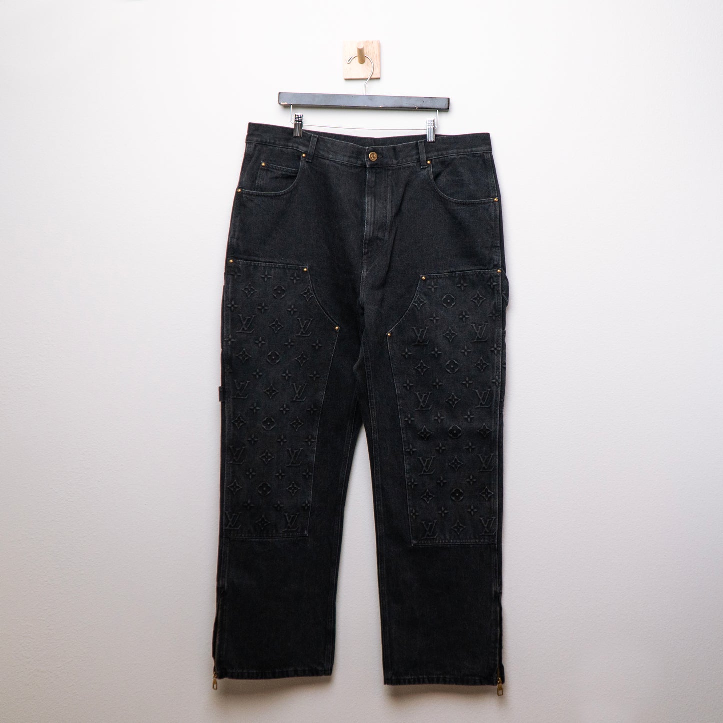 Louis Vuitton Monogram Carpenter Jeans in Black